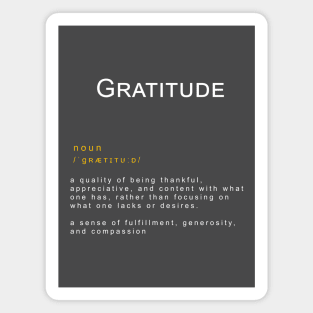 Motivational Word: Gratitude Magnet